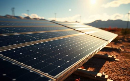 Panneaux solaires au sol