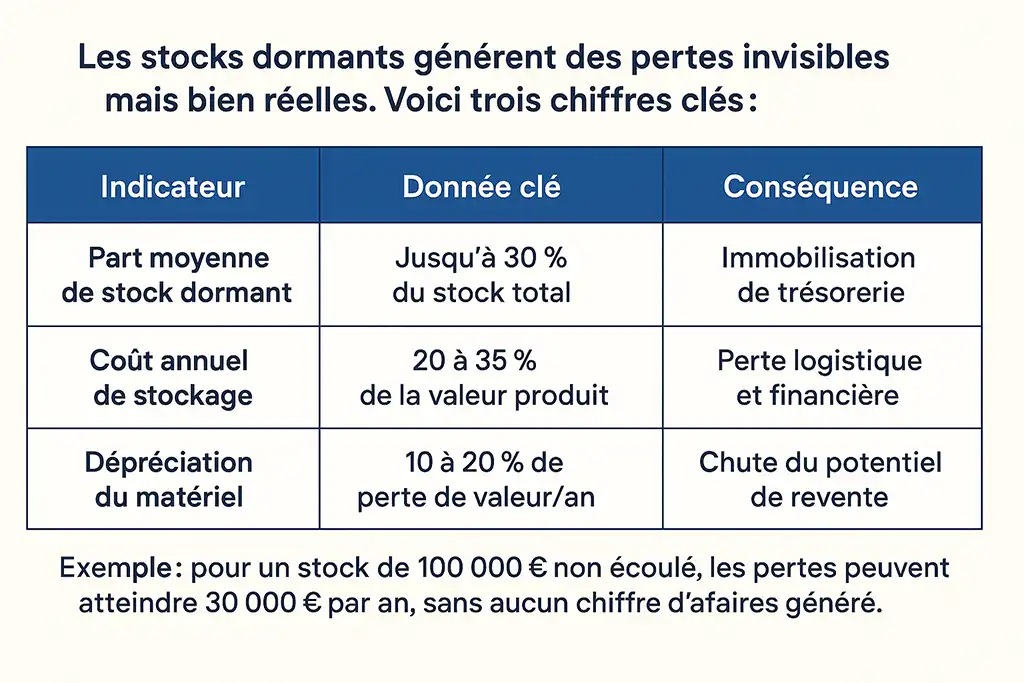 Stocks dormants impact financier