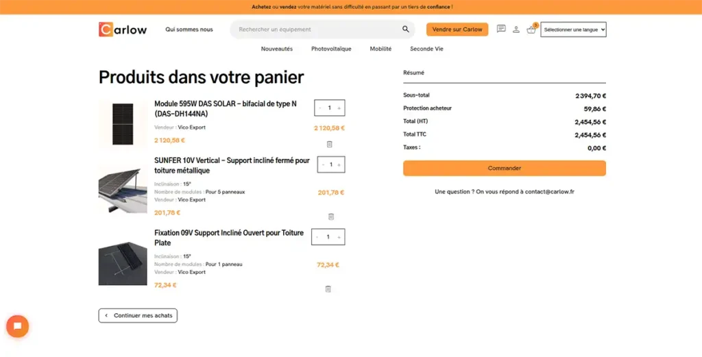 Panier produits Carlow